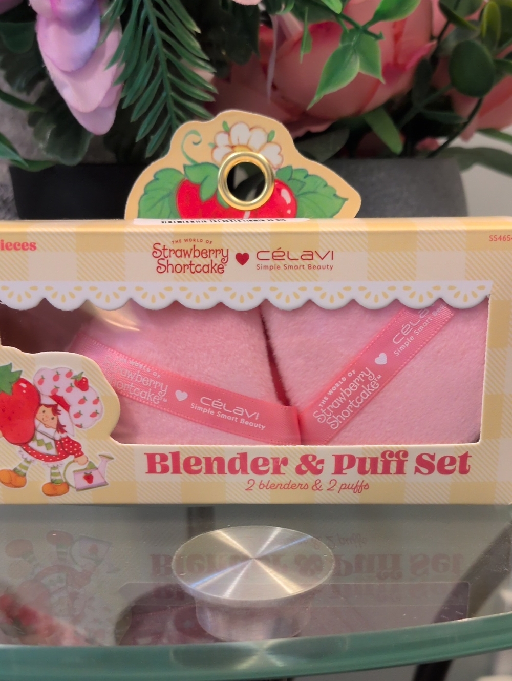 Célavi Strawberry Shortcake Pink Blender & Puff Set